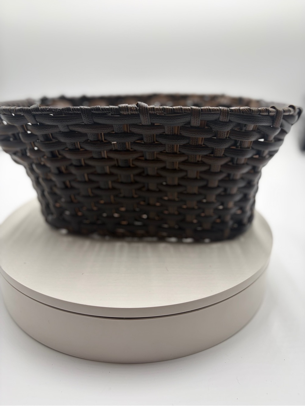 Woven Dark Brown Decorative Storage Basket - Brand